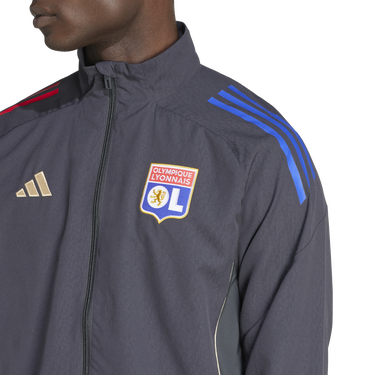 Bunda adidas Originals Olympique Lyonnais Pre-Match Jacket 2025/26 Čierna | jl9479, 4
