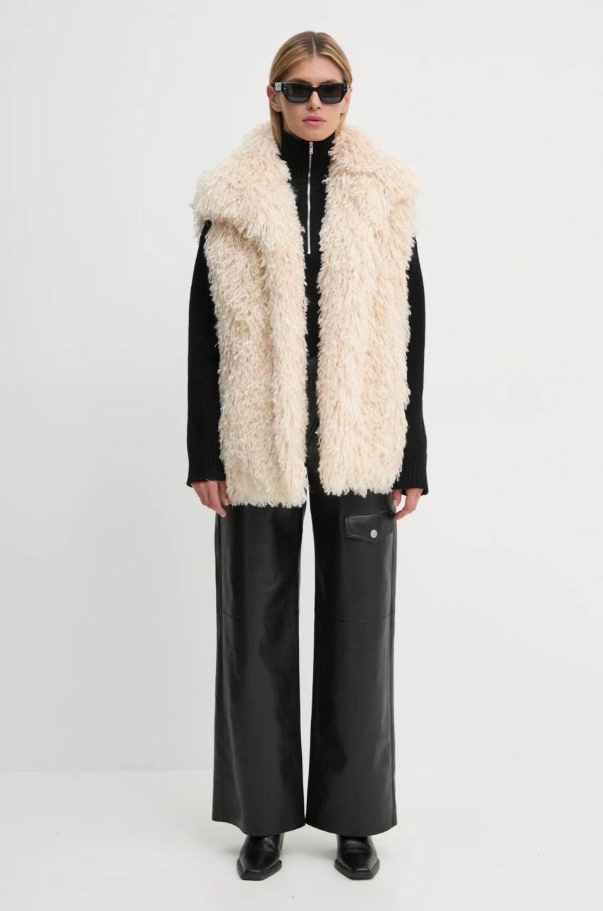 Vesta Nanushka Faux Fur Vest Béžová | NU24FWTP40371, 1