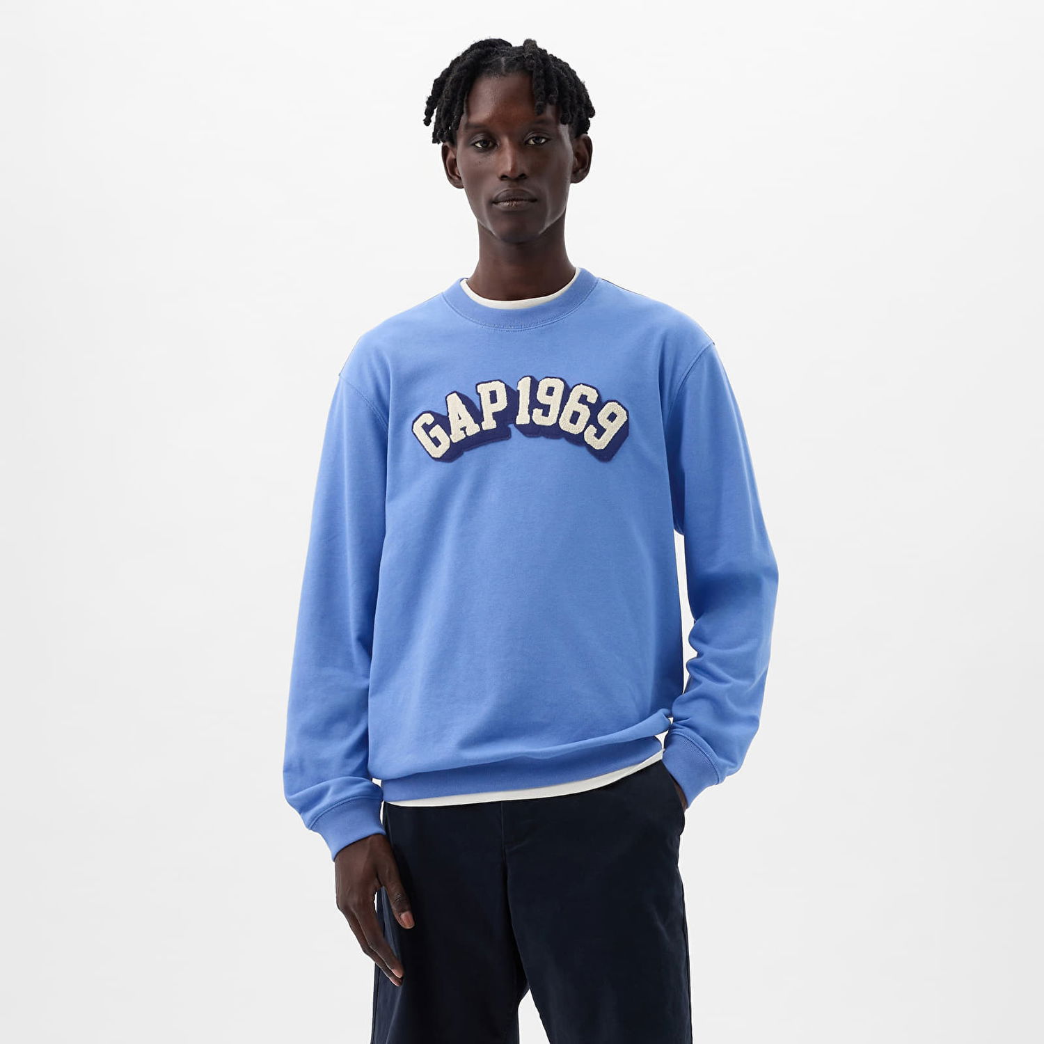 Mikina GAP Logo Crewneck Sweatshirt Cabana Blue 602 Modrá | 829103-07, 0