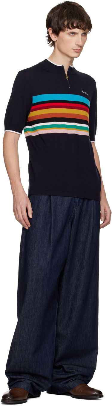 Tričko Paul Smith Signature Stripe Merino Wool Cycle T-shirt Navy | M1R-528Z-T02882-49, 3