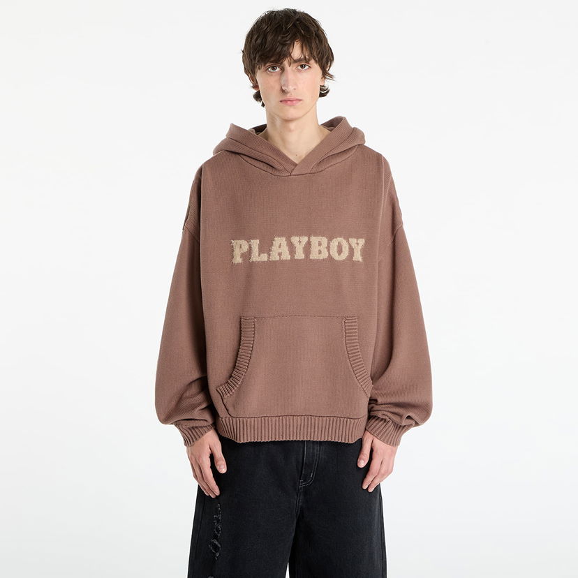 Mikina Footshop Playboy x FTSHP Sweater Hoodie UNISEX Brown Hnedá | FTSHP_518