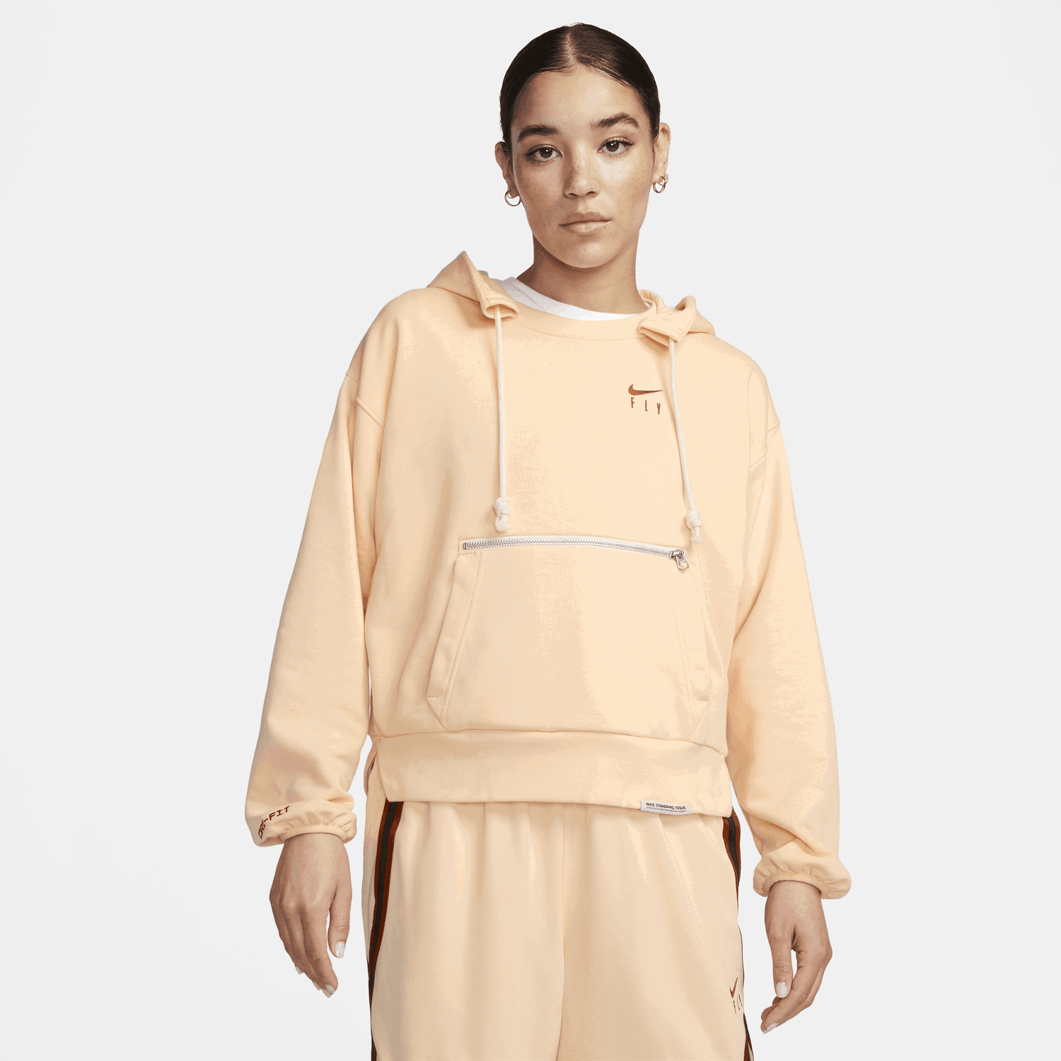 Mikina Nike Dri-FIT Swoosh Fly Standard Issue Basketball Hoodie Oranžová | DA6483-801, 0