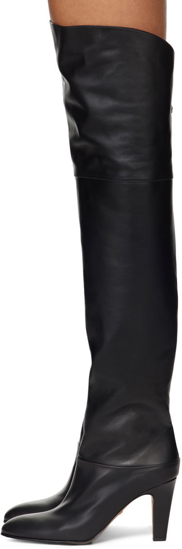 Ponožky CHLOÉ Chloé Eve Thigh-High Leather Boots Čierna | CHC24A03PMF, 2