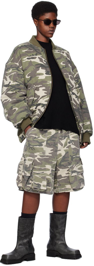 Šortky We11done We11done Camo Cargo Shorts Zelené | WD-PT0-24-207-M-BG, 3