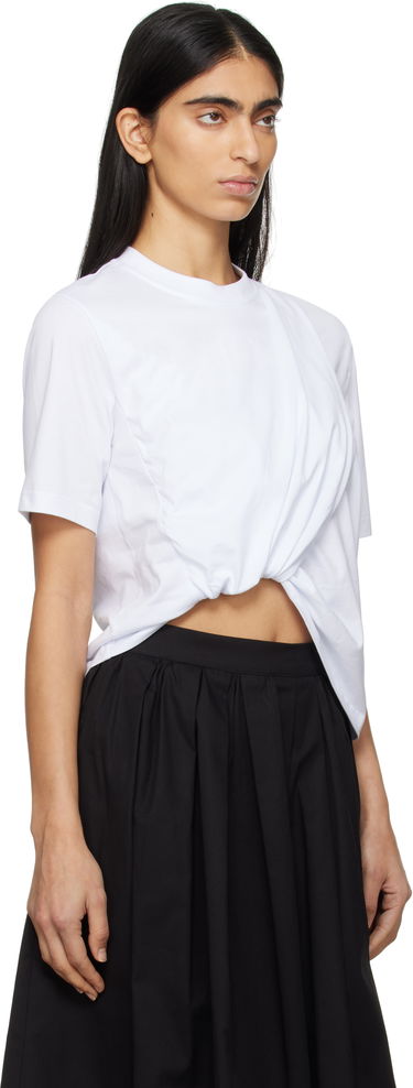 Tričko MSGM Gathered T-Shirt Oranžová | 3841MDM114 257002, 4