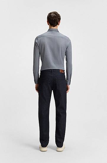Džínsy BOSS Maine Regular-Fit Comfort-Stretch Jeans Navy | 50509918, 1