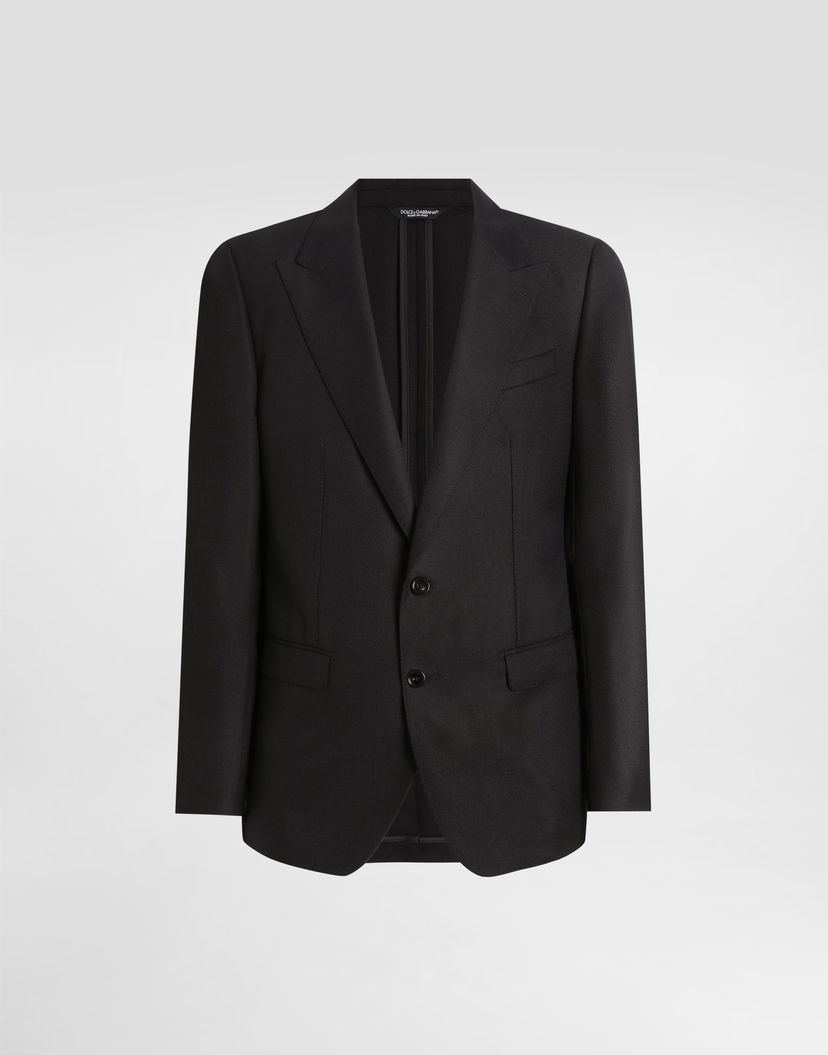 Bunda Dolce & Gabbana Dolce & Gabbana Taormina Single-Breasted Wool Jacket Čierna | G2NW0TFU25EN0000