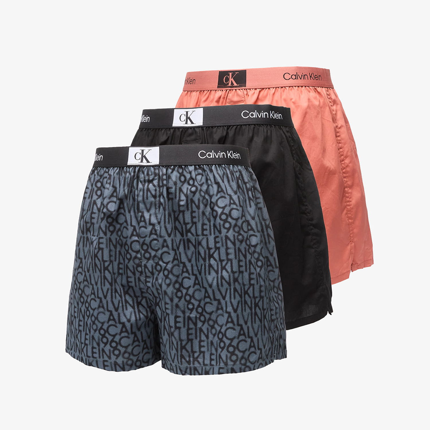 Spodná bielizeň a ponožky CALVIN KLEIN Amplified Classics Cotton Boxer Slim 3-Pack Rôznofarebný | NB3412A MRE, 0