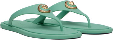 Doplnky Versace Versace Alia Rubber Flat Sandals Zelené | 1016248_1A10983, 3
