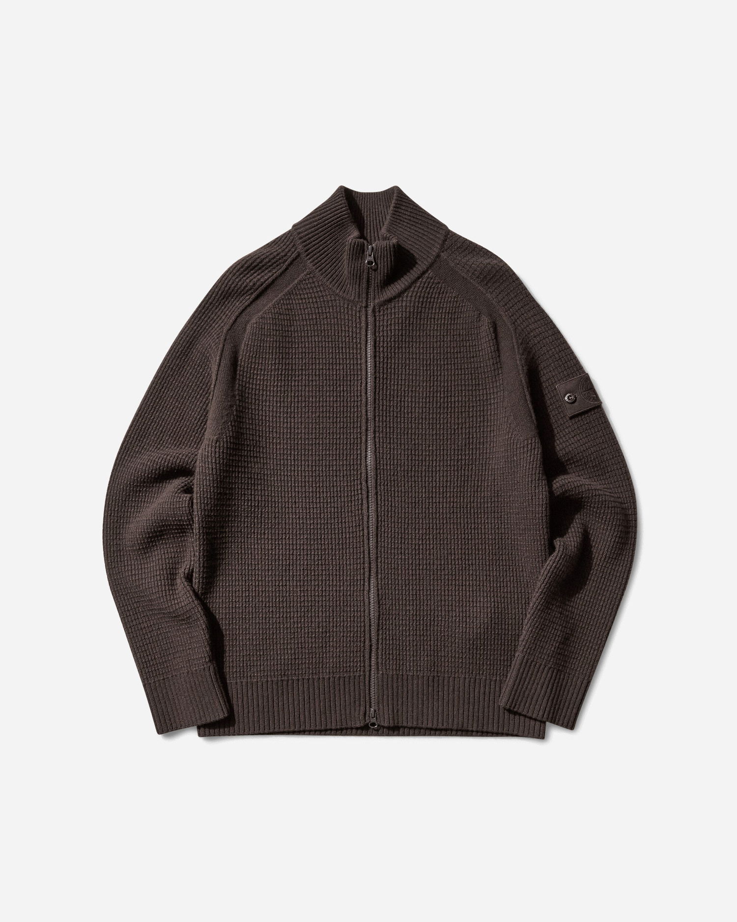 Sveter Stone Island Geelong Wool Zip-Up Cardigan Hnedá | K2S15-5100083-S00FG V0070, 1