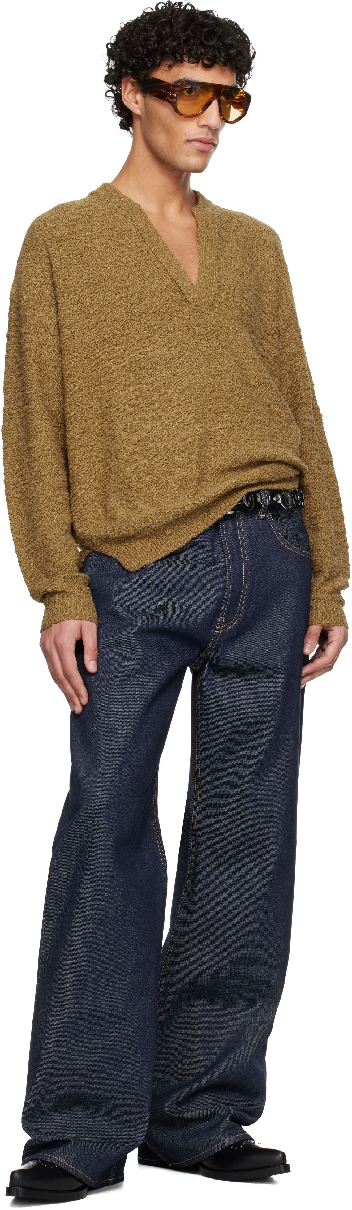 Opasok ISABEL MARANT Bali Woven Leather Chain-Link Belt Čierna | 24HCE293CHA-B4B08J, 1