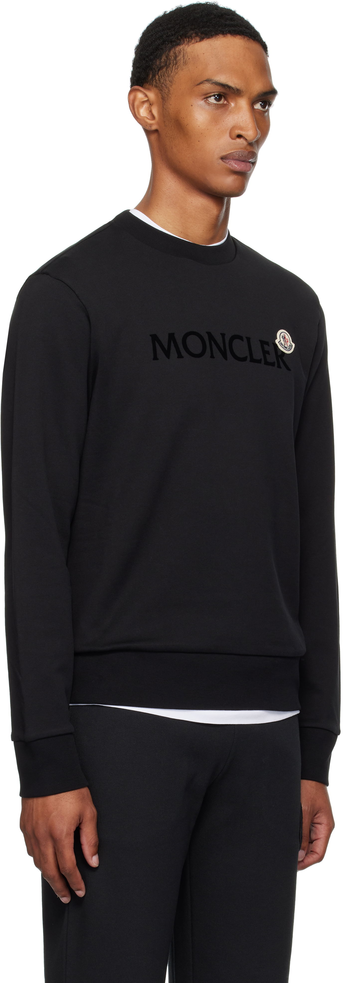 Mikina Moncler Logo Cotton Sweatshirt Čierna | K20918G00040809KR, 1