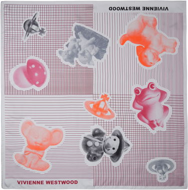 Šál Vivienne Westwood Vivienne Westwood Figurine Print Silk Twill Square Scarf Biela | 81030034-W014R-, 0