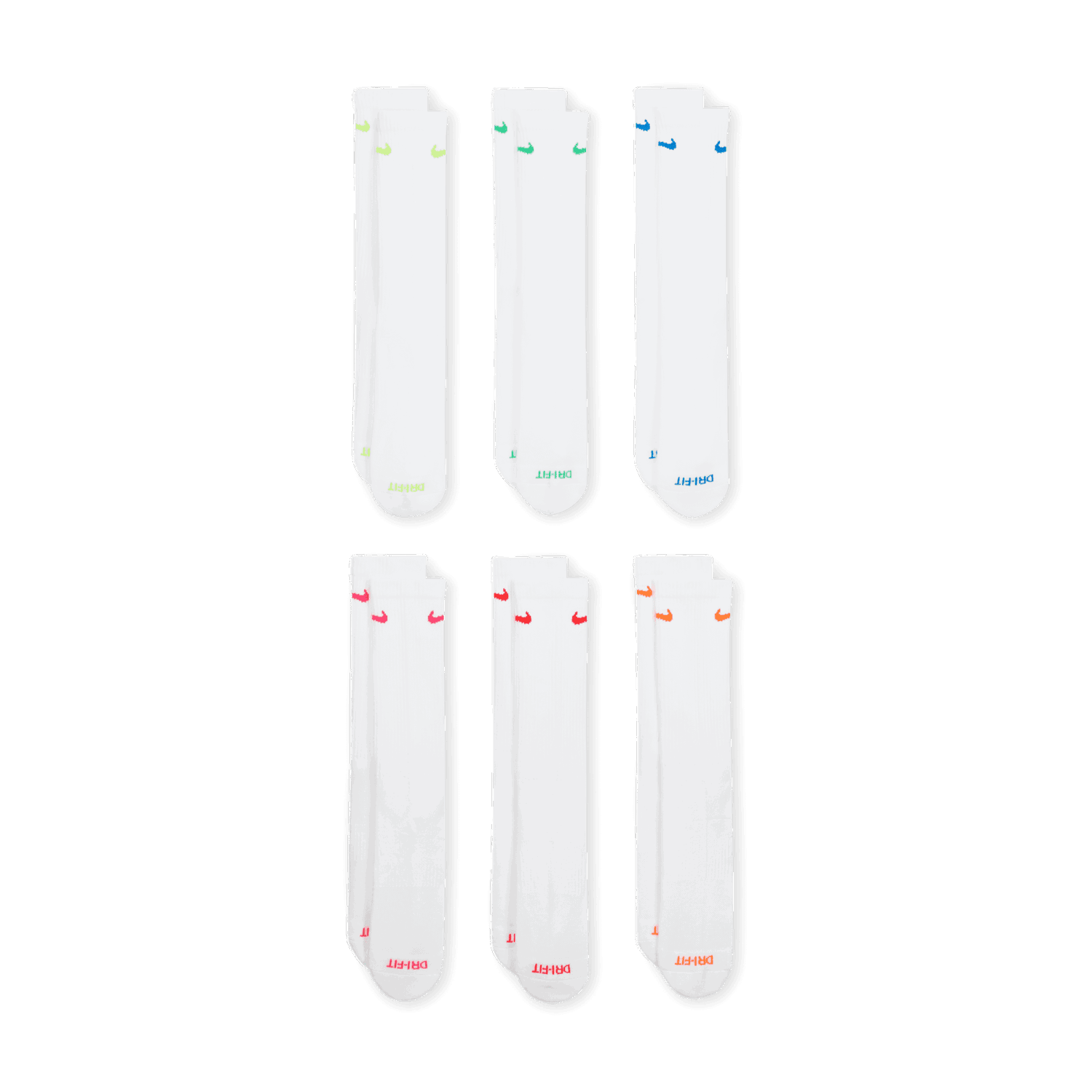 Ponožky Nike Everyday Plus Cushioned Training Socks (6 Pairs) Biela | SX6897-968, 1