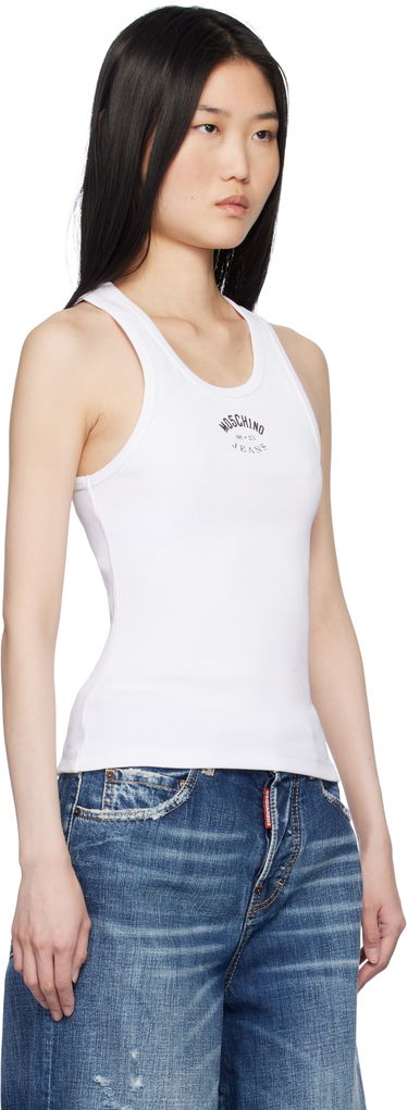 Tielko Moschino Stretch Cotton Tank Top Biela | 251K10804, 1