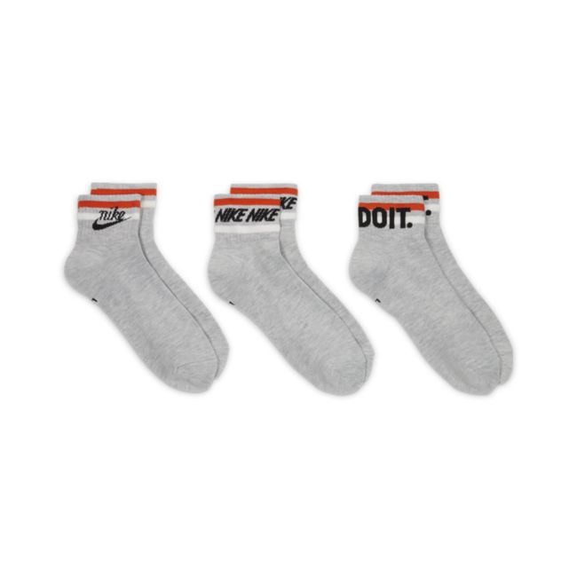 Ponožky Nike Everyday Essential Ankle Socks (3 Pairs) Šedá | DX5080-050, 0
