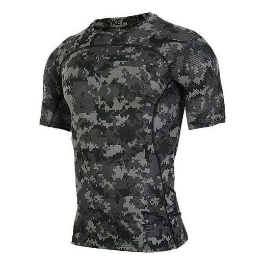 Tričko Nike Nike Pro Training Breathable Quick Dry Short Sleeve Camouflage T-Shirt Šedá | 828177-037, 0