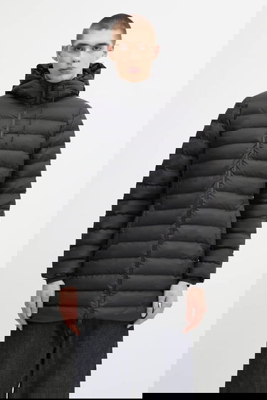 Prešívaná bunda Rains Lohja Curve Hooded Winter Puffer Jacket Čierna | 15890.01, 0