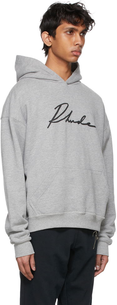 Mikina Rhude Rhude Cursive Logo Hoodie Šedá | RHPS21HO00000016, 1