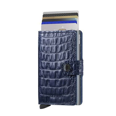 Peňaženka Secrid Miniwallet Nile Blue Leather Wallet Navy | MN-Blue, 1