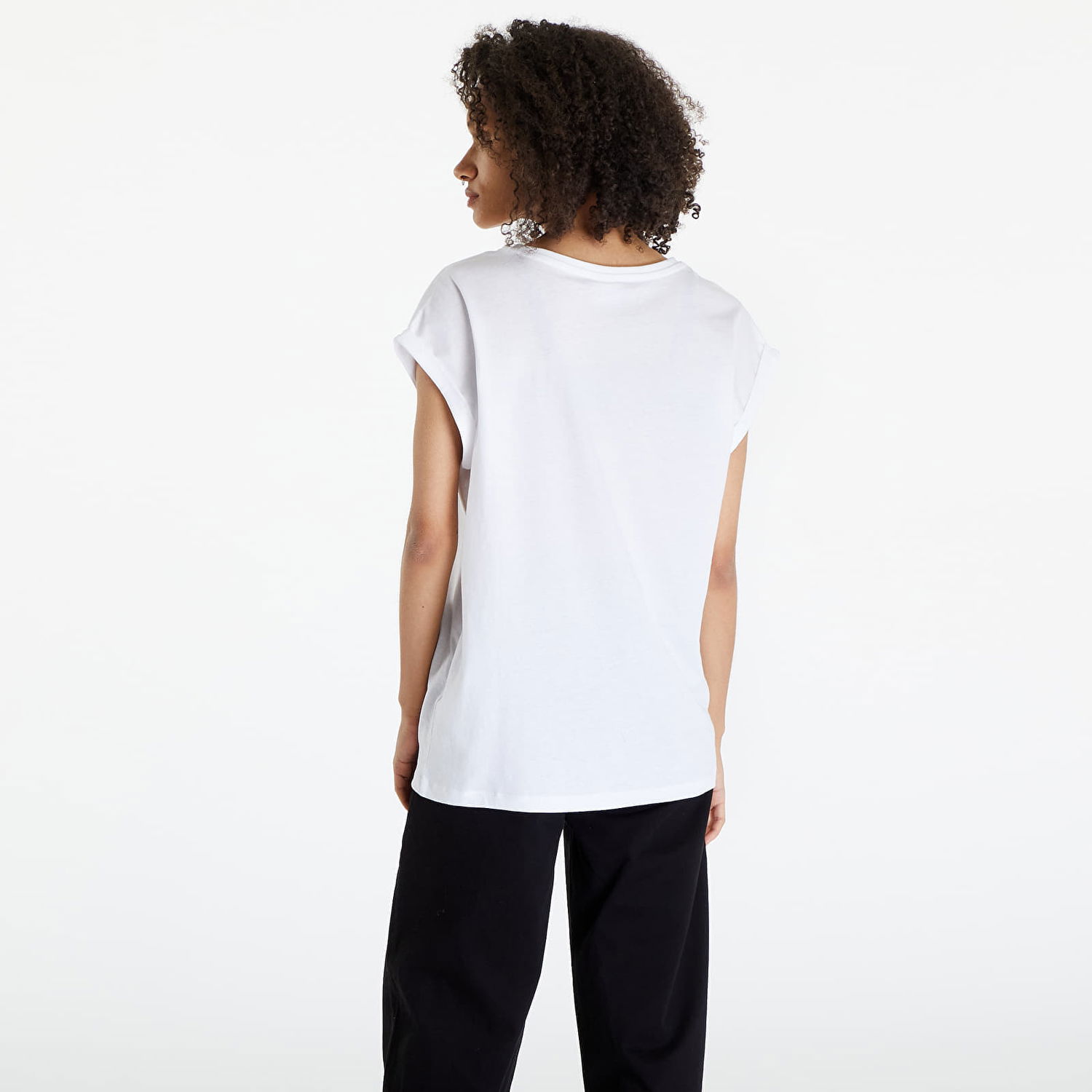Tričko Urban Classics Ladies Extended Shoulder Tee 2-Pack Black/ White Biela | TB771A-00826, 1