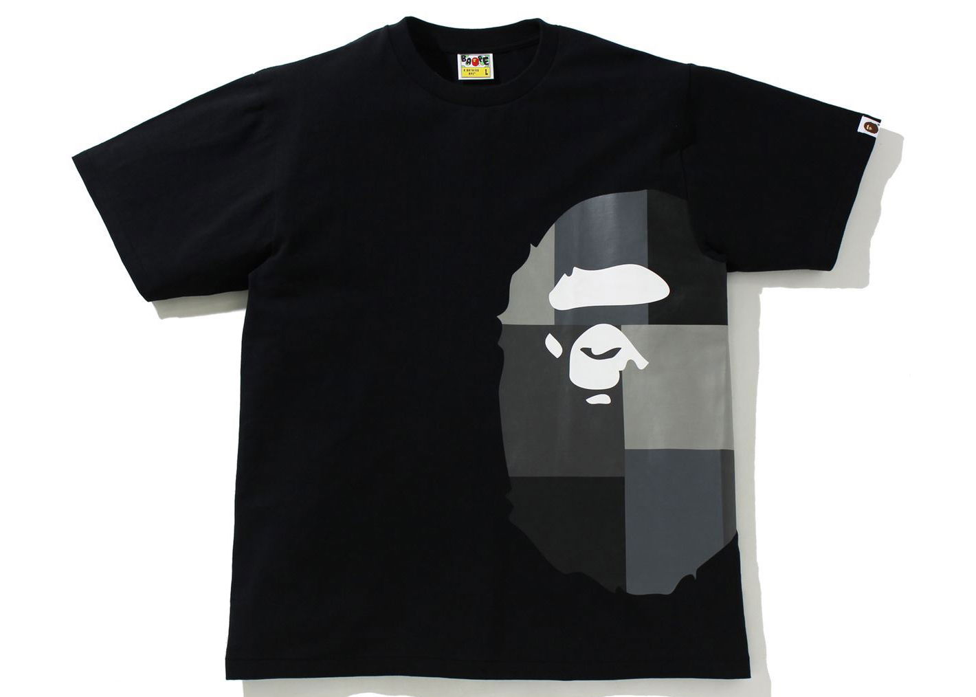 Tričko BAPE Color Block Side Big Ape Head Tee Čierna | 1I80-110-019, 0
