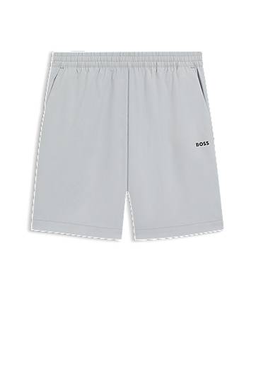 Šortky BOSS Four-Way Stretch Moisture-Wicking Shorts Šedá | 50541312