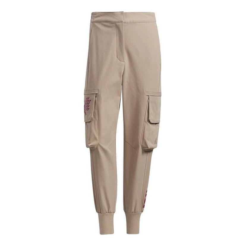 Cargo nohavice adidas Originals Side Pocket Bundle Feet Woven Pants Béžová | GP0612