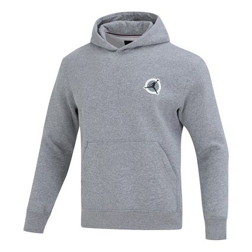 Mikina Jordan Logo Print Hoodie Šedá | DV7593-091