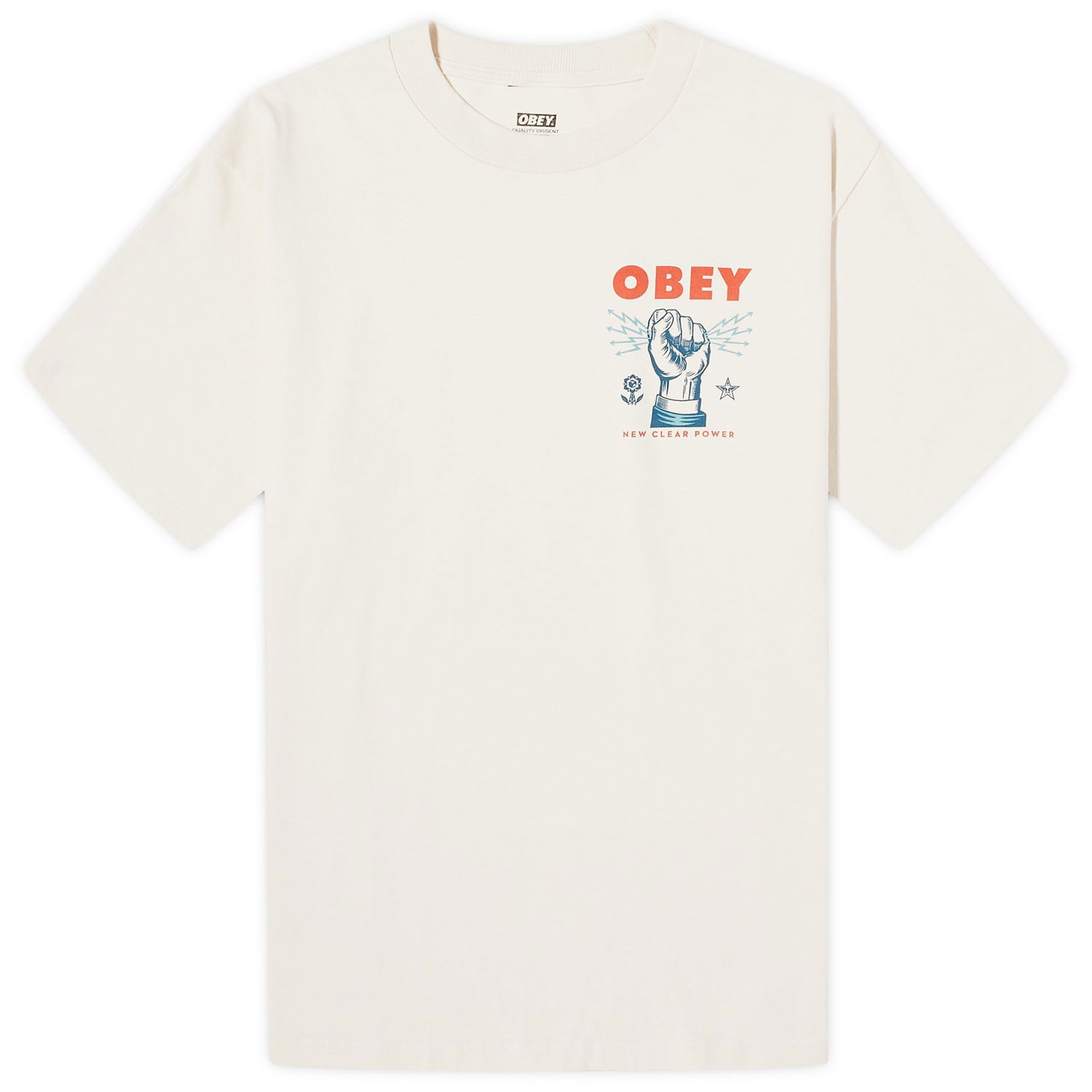 Tričko OBEY New Clear Power Biela | 165263779-CRM, 0