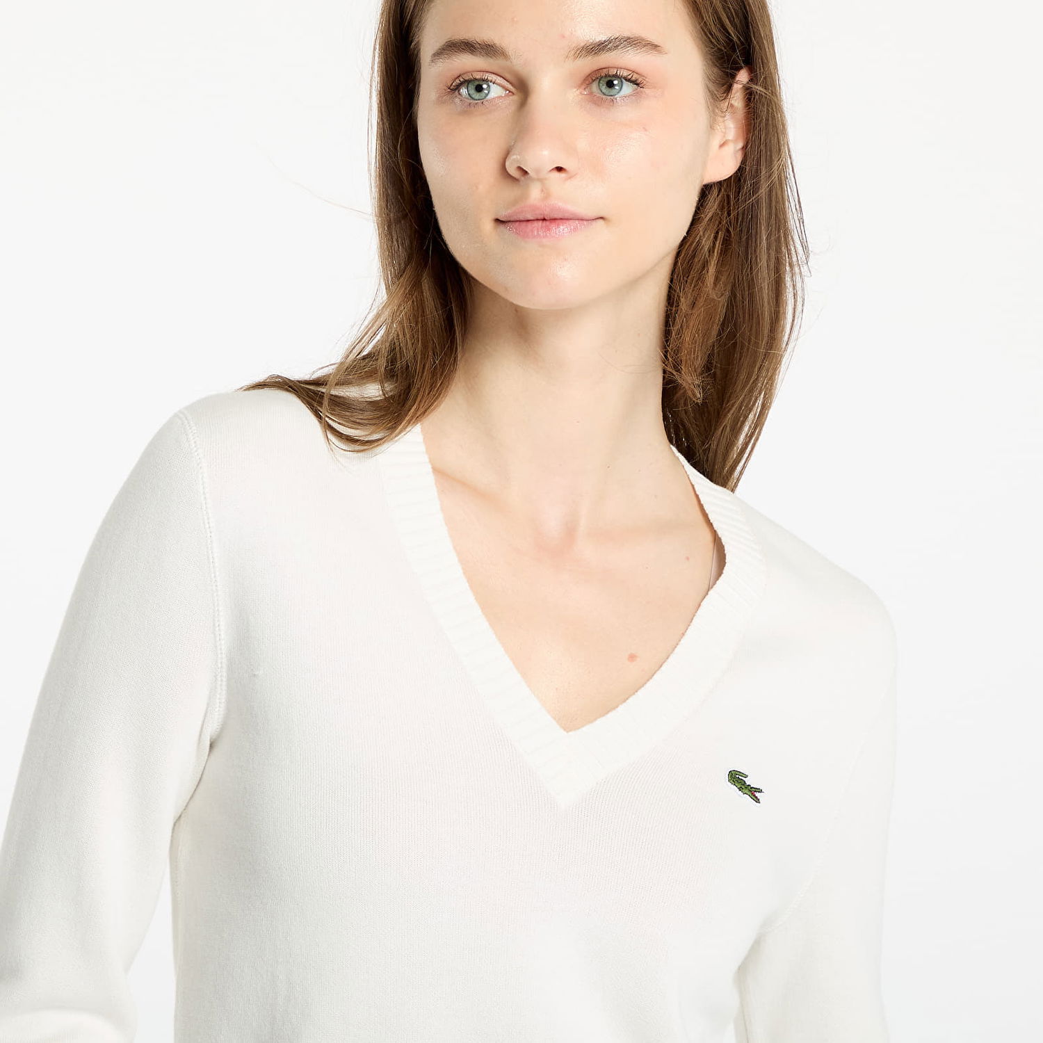 Sveter Lacoste Sweaters Flour 36 Biela | AF3324 70V, 1