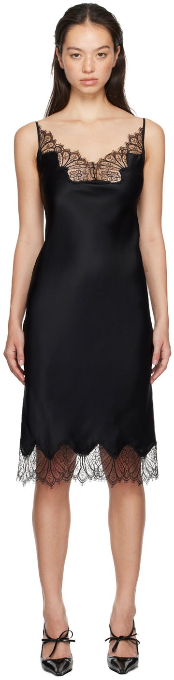 Šaty Coperni Coperni Lace Slip Midi Dress Čierna | COPR99F3008, 0