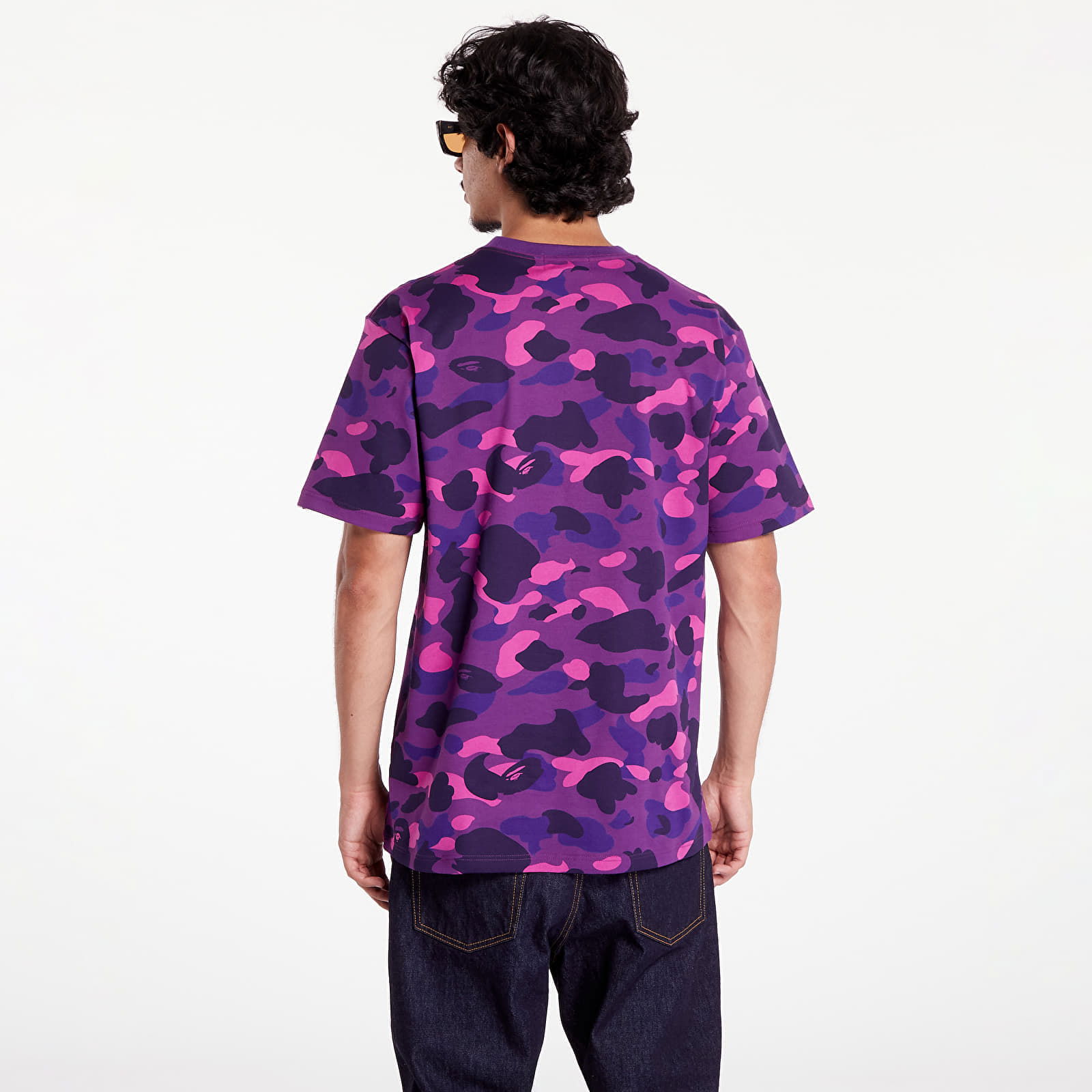 A BATHING APE Color Camo College Tee Purple