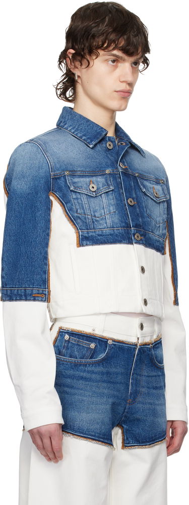 Bunda Jean Paul Gaultier Jean Paul Gaultier 'The Petit Grand' Cropped Denim Jacket Modrá | 25/33-F-VE090-D018-0357, 1