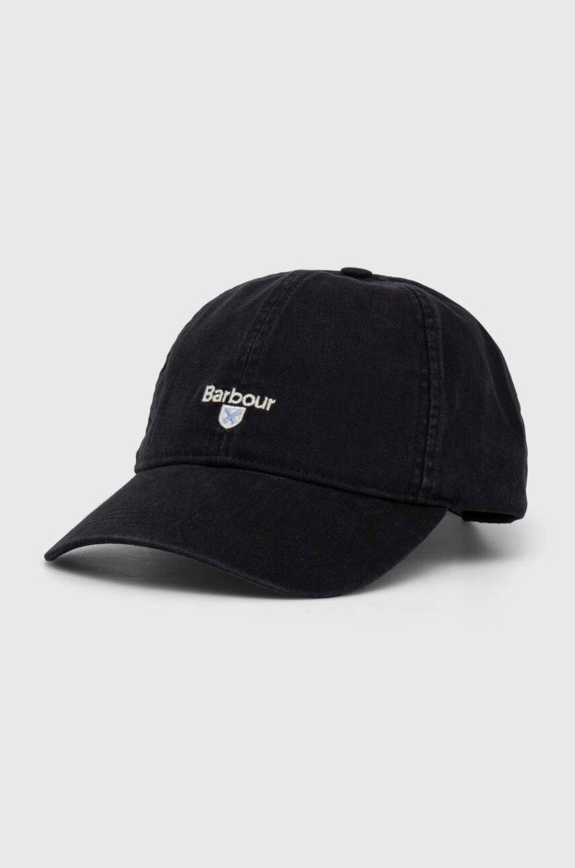 Šiltovka Barbour Cotton Baseball Cap with Embroidered Logo Čierna | MHA0274