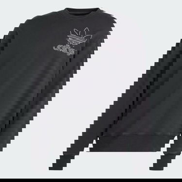 Sveter adidas Originals Adicolor Outline Trefoil Crewneck Čierna | IU2350, 5