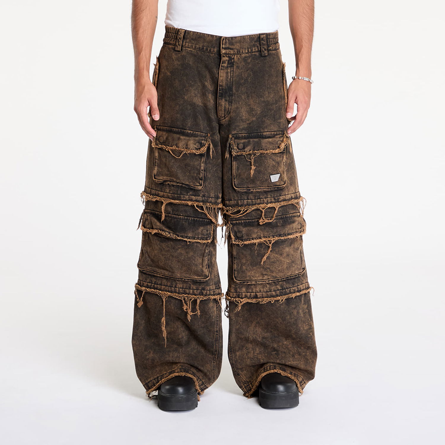 Džínsy MISBHV Ibiza Oversize Cargo Trousers Acid Black Čierna | 241M320, 0
