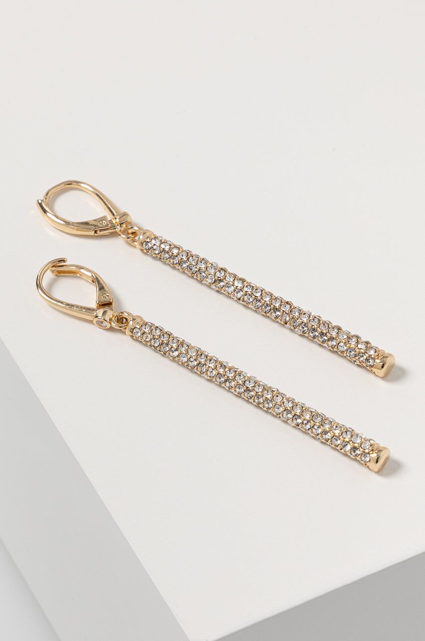 Náušnice DKNY Crystal Linear Drop Earrings Metalická | 60516493.887, 0