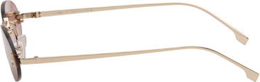 Slnečné okuliare FENDI 'Fendi First' Crystal Oval Rimless Sunglasses Ružová | FE4075USW5428Z 192337234699, 2