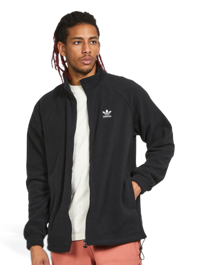 Mikina adidas Originals Trefoil Teddy Fleece Jacket Čierna | HK7295
