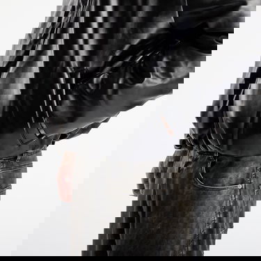 Bomber bunda MISBHV Faux Leather Puffer Bomber Jacket Black Čierna | 251M427, 2