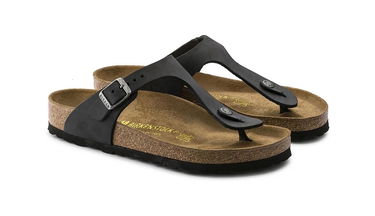 Tenisky a topánky Birkenstock Gizeh Oiled Leather Black Regular Fit Čierna | 845251, 4