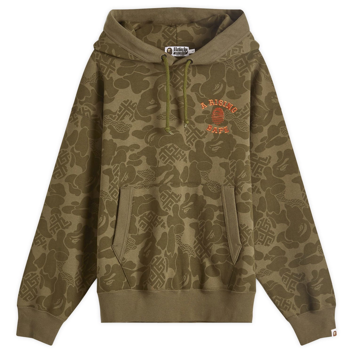 Mikina BAPE A Bathing Ape Asia Camo Pullover Hoodie Zelené | 001PPK201002M-OLD, 0