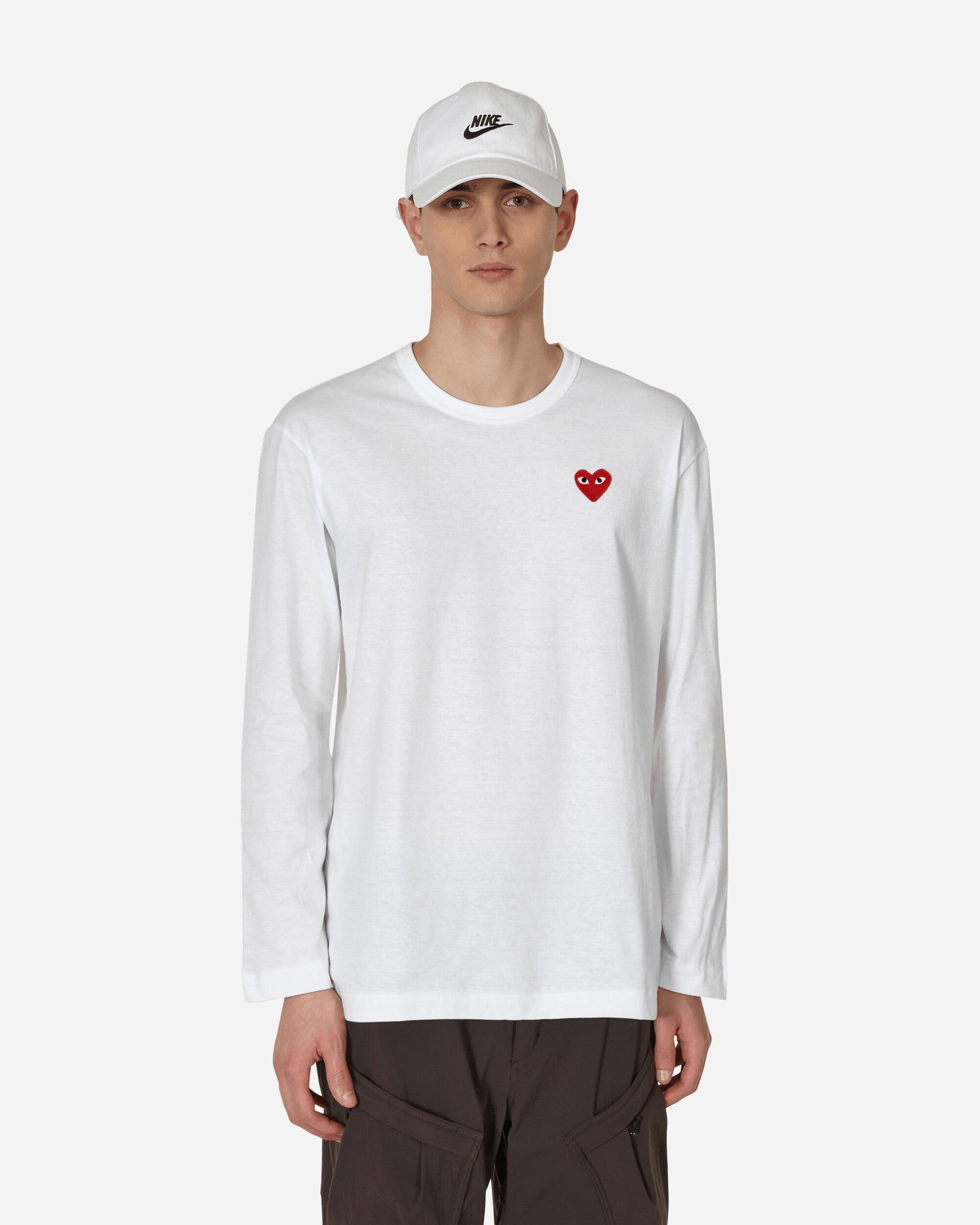 Tričko Comme des Garçons PLAY Basic Logo Tee Biela | P1T118 2, 1