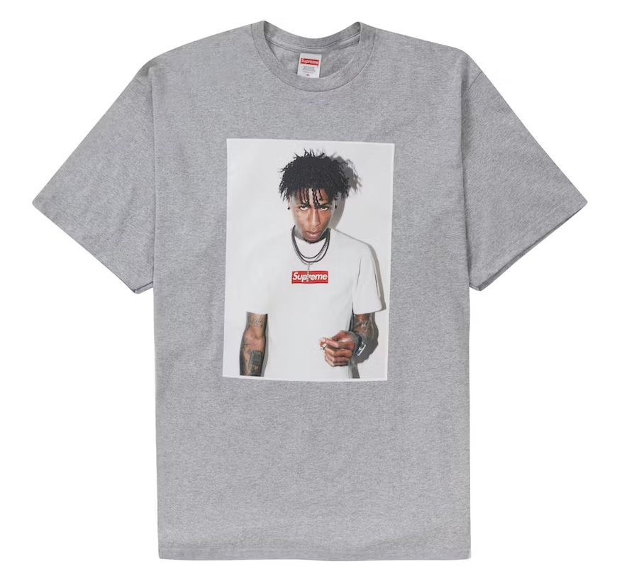 Tričko Supreme NBA Youngboy Šedá | FW23T48 HEATHER GREY, 0
