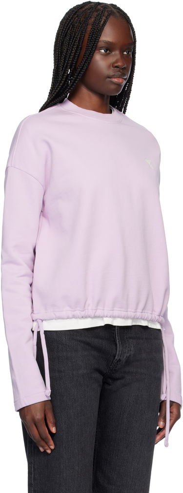 Sveter AMI AMI Paris Cotton De Coeur Drawstring Sweatshirt Fialová | FSW060.730, 1