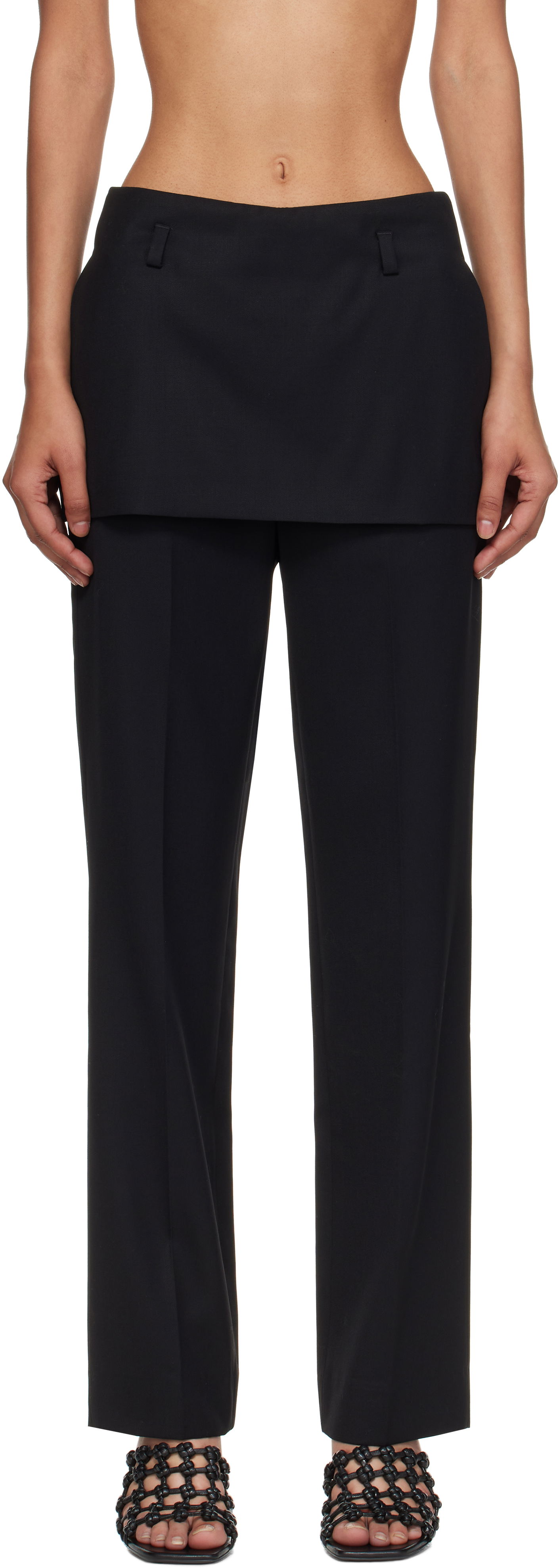 Nohavice TOTEME TOTEME Skirt Trousers Čierna | 253-WRB0284-FB0435, 0