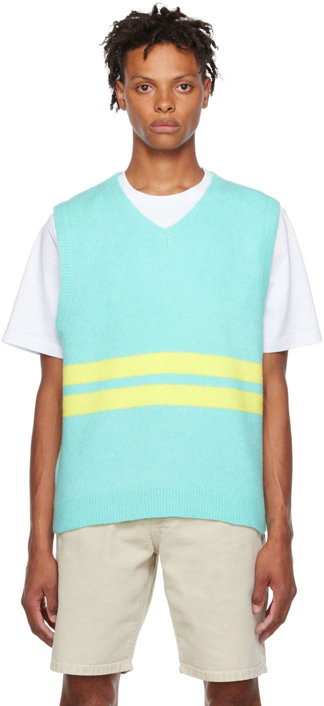 Sveter Stüssy Stüssy Acrylic Knit Vest Tyrkysová | 117119, 0