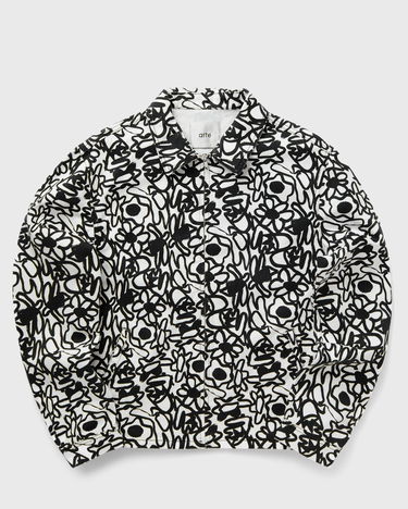 Bunda Arte Antwerp Floral Print Jacket Biela | AW24-043J-BLACK-WHITE, 0