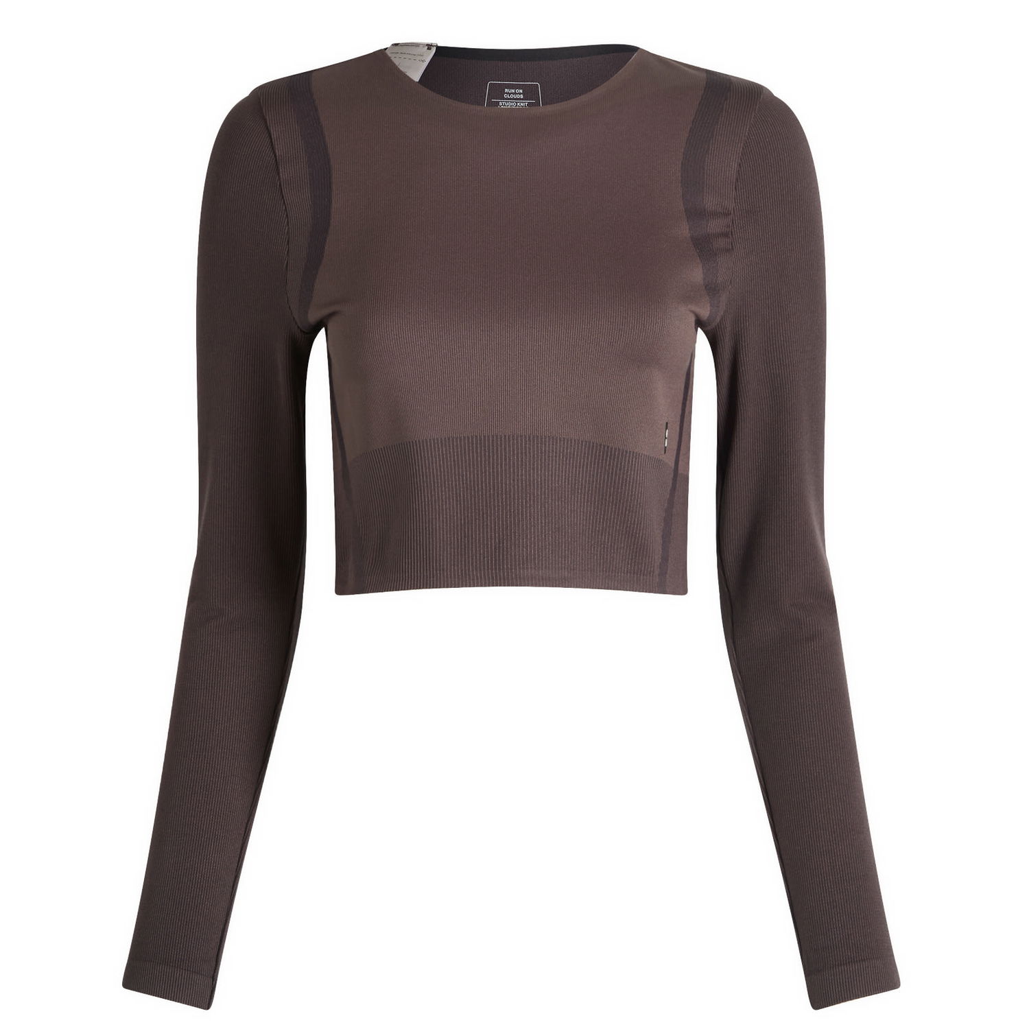 Crop Top On Running Studio Knit Long Sleeve Crop Top Hnedá | 1WF10263573, 0